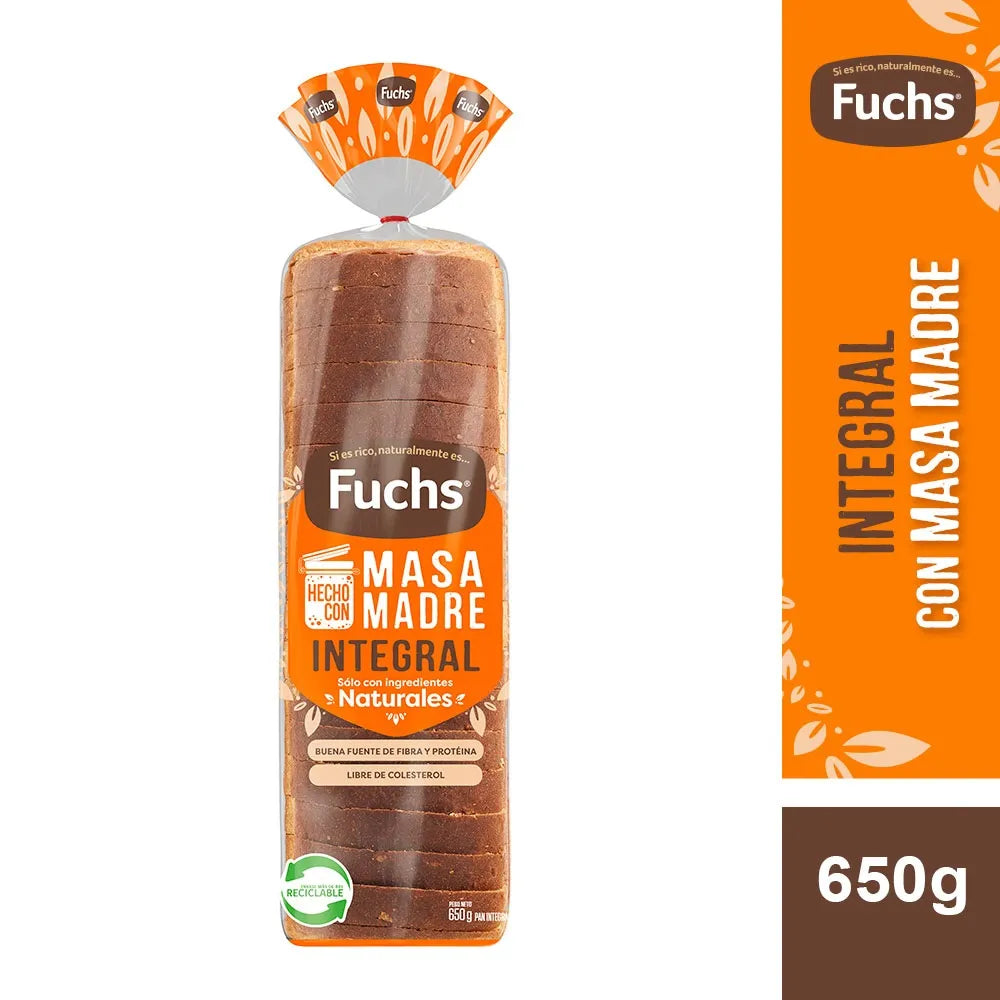 Pan de Molde Masa Madre Integral Fuchs 650 Gr.