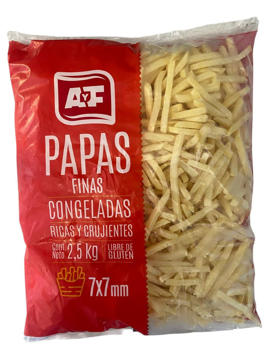 Papas Prefritas 7x7 MM AYF 2.5 Kg