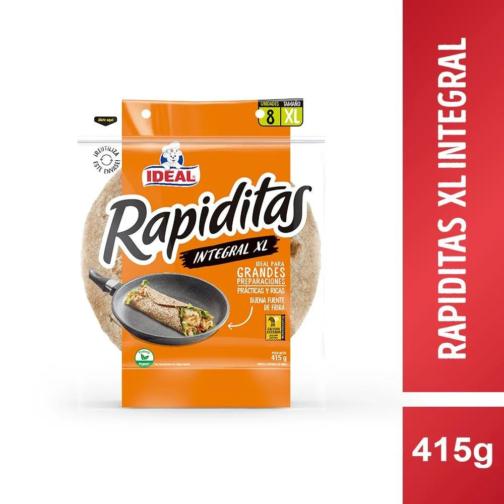 Tortillas Ideal Rapiditas XL Integral 8 Un