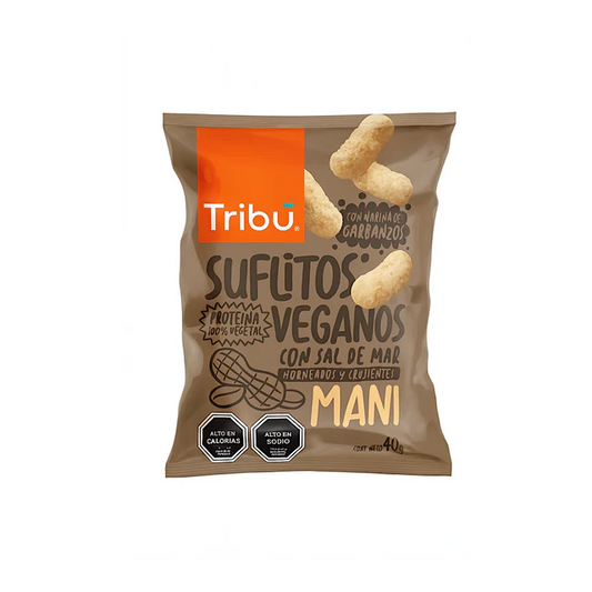 Suflitos Veganos Sabor Mani Tribu 40 Gr