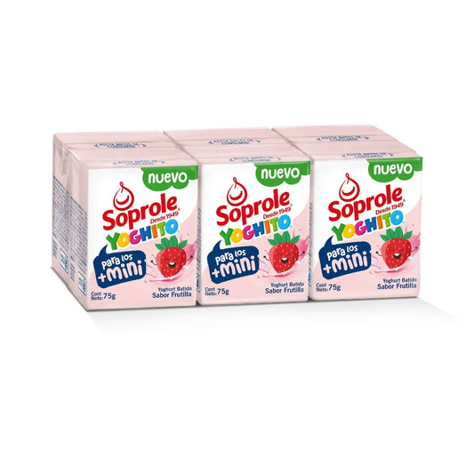Pack Yoghito Mini Frutilla Soprole 6 Un